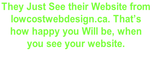 They Just See their Website from  lowcostwebdesign.ca. That’s  how happy you Will be, when  you see your website.